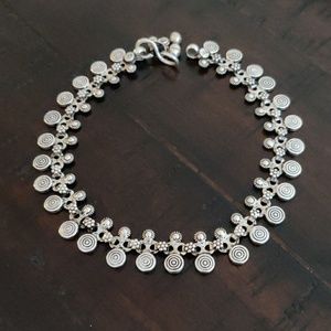 Boho Chic Sterling Silver Ankle Bracelet